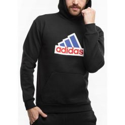 Adidas bluza męska sportowa z kapturem hoodie logo roz. XXL. Czarne bluzy z kapturem męskie ADIDAS, m, bez wzorów, z bawełny, z kapturem. Za 263.00 zł.
