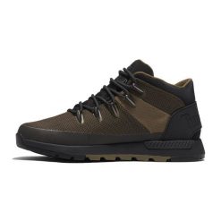 Trzewiki Timberland Sprint Trekker Mid z membraną TimberDry. Zielone buty trekkingowe męskie Timberland, bez wzorów, bez zapięcia, do biegania. Za 593.20 zł.