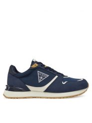 Guess Sneakersy FMJISL FAB12 Granatowy. Niebieskie buty sportowe na co dzień męskie Guess, m, z aplikacjami, ze skóry, bez ramiączek, bez kaptura. Za 309.99 zł.