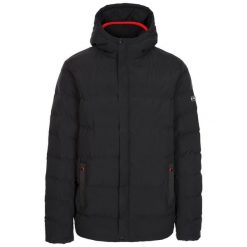 Męska Ocieplana Kurtka Habbton. Czarne kurtki męskie Trespass, m, bez wzorów, z puchu, sportowe, bez ramiączek, bez kaptura. Za 344.99 zł.