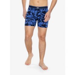 Bokserki termoaktywne męskie Saxx Daytripper Boxer Brief Fly. Niebieskie bielizna termoaktywna męska Saxx, m, bez wzorów, bez ramiączek. Za 102.99 zł.