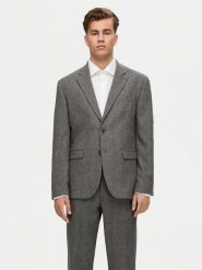 Selected Homme Marynarka 16094332 Szary Slim Fit. Szare marynarki męskie Selected Homme, m, bez wzorów, z syntetyku. Za 339.99 zł.