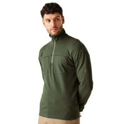 Bluza turystyczna męska Regatta Ferdo. Zielone bluzy nierozpinane męskie Regatta, m, bez wzorów, z bawełny, sportowe, bez ramiączek, bez kaptura. Za 131.04 zł.