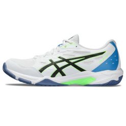 Buty treningowe męskie Asics Gel-rocket 11. Białe buty treningowe męskie Asics, bez wzorów, z materiału, bez zapięcia. Za 339.00 zł.