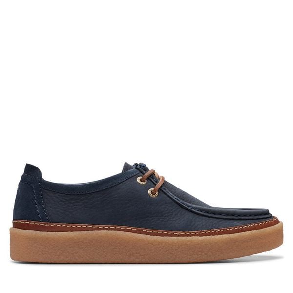Mokasyny Clarks. Niebieskie mokasyny męskie Clarks, bez zapięcia. Za 359.99 zł.