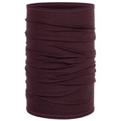 Chusta wielofunkcyjna z wełny merynosów Buff Merino Lightweight. Czerwone szaliki męskie Buff, bez wzorów, z wełny, sportowe. Za 129.90 zł.
