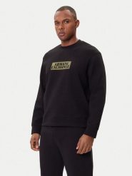 Armani Exchange Bluza XM001892 AF10818 MC237 Czarny Regular Fit. Czarne bluzy nierozpinane męskie Armani Exchange, m, bez wzorów, z bawełny, bez ramiączek, bez kaptura. Za 359.99 zł.