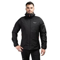 Kurtka trekkingowa męska Puez Catinaccio 2 Twr Hd. Czarne kurtki męskie Salewa, m, bez wzorów, sportowe, bez ramiączek, bez kaptura. W wyprzedaży za 868.10 zł.