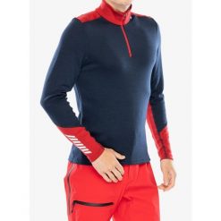 Bluza męska Helly Hansen LIFA Merino Midweight 1/2 Zip. Niebieskie bluzy nierozpinane męskie Helly Hansen, m, bez wzorów, sportowe, bez ramiączek, bez kaptura. Za 460.00 zł.