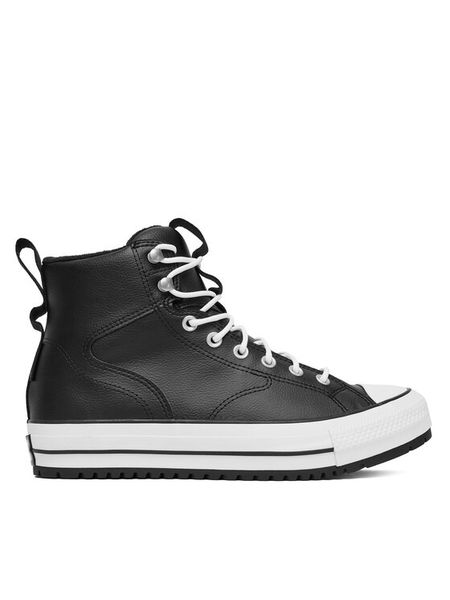 Converse Trampki Chuck Taylor All Star Hiker Boot A13233C Czarny. Czarne trampki męskie Converse, bez wzorów, ze skóry, retro, bez zapięcia. Za 319.99 zł.