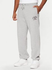 Guess Jeans Spodnie dresowe M5RB52 KCPR1 Szary Regular Fit. Szare spodnie dresowe męskie Guess Jeans, z aplikacjami, z bawełny. Za 179.99 zł.