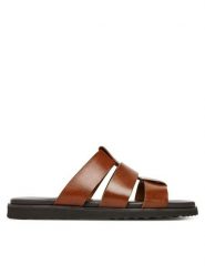 Aldo Klapki Light 13914631 Brązowy. Brązowe klapki i japonki męskie Aldo, bez wzorów, ze skóry. Za 379.99 zł.