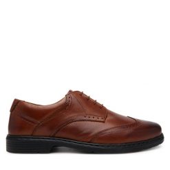 Półbuty Josef Seibel. Brązowe codzienne półbuty męskie Josef Seibel, bez wzorów, bez obcasa, bez zapięcia. Za 249.99 zł.