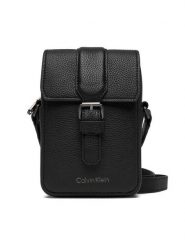 Calvin Klein Saszetka Leather Slim Flap Reporter LV04D3323G Czarny. Czarne saszetki męskie Calvin Klein, bez wzorów, ze skóry. Za 699.99 zł.