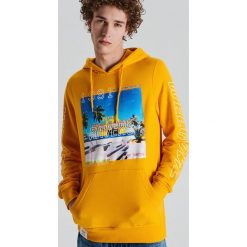 Bluza z fotonadrukiem i napisami - Pomarańczowy. Bluzy nierozpinane męskie marki Cropp. Za 119.99 zł.