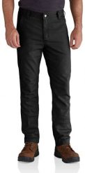 Spodnie Carhartt Rigby Straight Fit Pant Black. Czarne długie spodnie sportowe męskie Carhartt, bez wzorów. Za 303.91 zł.