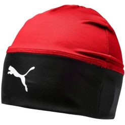 Czapka dla dorosłych Puma Liga Beanie Senior. Czerwone czapki męskie Puma, bez wzorów, sportowe. Za 49.90 zł.