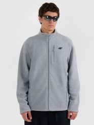 4F Polar regular ze stójką męski - szary XL. Szare bluzy z polaru męskie 4f, m, bez wzorów, z polaru, bez ramiączek, bez kaptura. Za 129.99 zł.