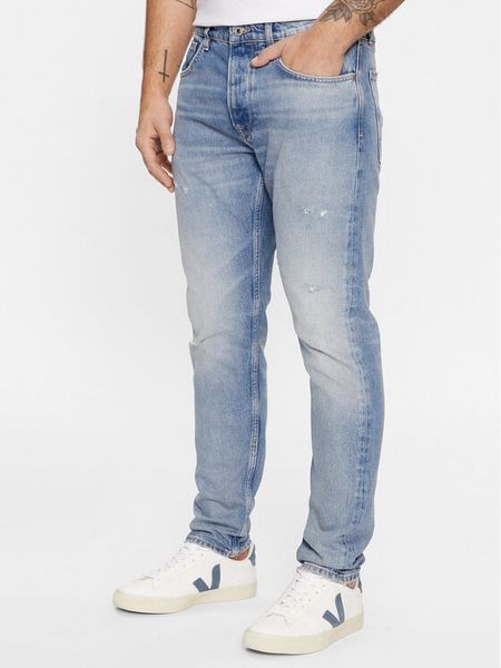Pepe Jeans Jeansy PM207392RH1 Niebieski Slim Taper Fit. Niebieskie jeansy męskie Pepe Jeans, bez wzorów, z bawełny. Za 269.99 zł.