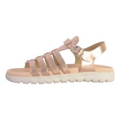 Sandały GEOX J S. SOLEIMA G.B - METAL.LEA Brąz. Brązowe buty zimowe męskie Geox, bez wzorów, ze skóry, sportowe, bez obcasa, bez zapięcia. Za 299.89 zł.
