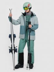 4F Spodnie narciarskie z szelkami membrana Dermizax 20000 męskie - oliwkowe XL. Brązowe spodnie narciarskie i snowboardowe męskie 4f, bez wzorów, narciarskie, Dermizax. Za 999.99 zł.