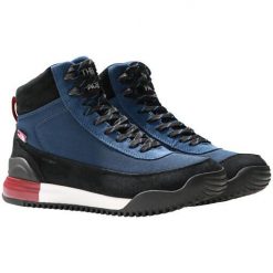 Buty turystyczne męskie The North Face M B2B III Textile WP. Niebieskie buty trekkingowe męskie The North Face, bez wzorów, sportowe, bez obcasa, bez zapięcia. Za 557.00 zł.