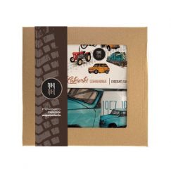 Trabant — paczka (Zawartość paczki: koszulka, torba, kubek, słodycze; Rozmiar koszulki / bluzy: 4XL (męska); Kolor koszulki / bluzy: biały; Rodzaj nad. Białe bluzy nierozpinane męskie nikiniki, m, bez wzorów, z bawełny, bez ramiączek, bez kaptura. Za 169.00 zł.