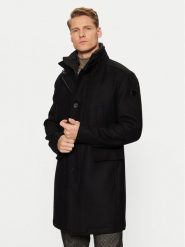 JOOP! Płaszcz wełniany 17 JC-251Makse 30043638 Czarny Regular Fit. Czarne płaszcze męskie JOOP!, na zimę, m, bez wzorów, z wełny, bez kaptura. Za 3,049.00 zł.