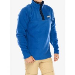 Bluza bez kaptura męska Columbia Steens Mountain Half Snap. Niebieskie bluzy nierozpinane męskie Columbia, m, bez wzorów, sportowe, bez ramiączek, bez kaptura. Za 167.99 zł.