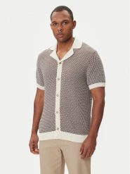 BOSS Kardigan C-Iconico 50543163 Beżowy Relaxed Fit. Brązowe kardigany męskie Boss, m, bez wzorów, z bawełny, bez ramiączek. Za 669.99 zł.