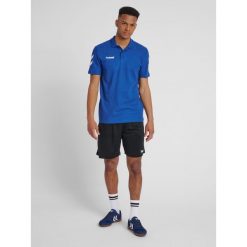 Koszulka tenisowa polo męska Hummel Go Cotton Polo. Niebieskie koszulki polo męskie HUMMEL, m, bez wzorów, sportowe, bez kołnierzyka, bez ramiączek. Za 99.00 zł.