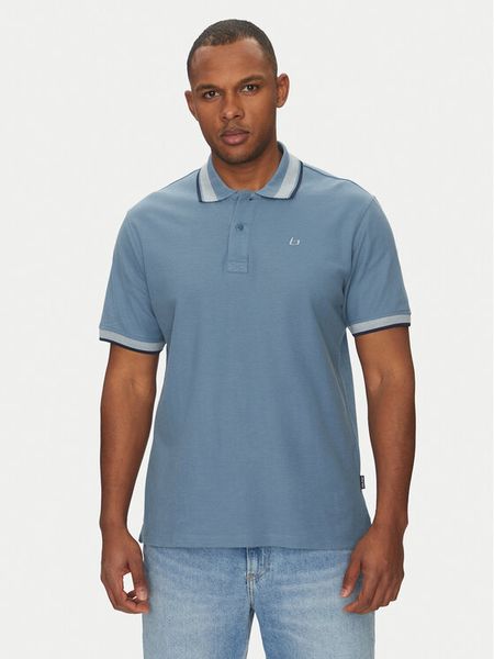 Blend Polo 20717916 Niebieski Regular Fit. Niebieskie koszulki polo męskie Blend, m, bez wzorów, z bawełny, bez kołnierzyka, bez ramiączek. Za 49.99 zł.