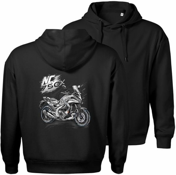Bluza z kapturem motocyklowa z motocyklem na motor Honda NC 750 X męska czarna XL. Czarne bluzy nierozpinane męskie Topslang, m, bez wzorów, z kapturem. Za 287.30 zł.