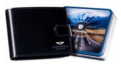 Portfel skórzany Peterson [DH] PTN 22305L-VT czarny. Czarne portfele męskie Peterson, bez wzorów, ze skóry. Za 104.00 zł.