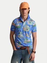 Polo Ralph Lauren Polo 710B14509001 Niebieski Slim Fit. Niebieskie koszulki polo męskie Polo Ralph Lauren, m, bez wzorów, z bawełny, bez kołnierzyka, bez ramiączek. Za 729.99 zł.