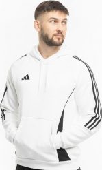 Adidas Bluza męska adidas Tiro 24 Sweat Hooded biała IR7547 2XL. Białe bluzy nierozpinane męskie ADIDAS, m, bez wzorów, bez ramiączek, bez kaptura. Za 180.70 zł.