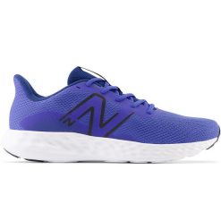Buty męskie New Balance M411CR3 – fioletowe. Fioletowe buty treningowe męskie New Balance, bez wzorów, z materiału, bez zapięcia, do biegania. Za 129.99 zł.