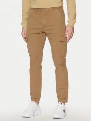 Tommy Jeans Spodnie materiałowe Austin DM0DM20281 Beżowy Regular Fit. Brązowe spodnie na co dzień męskie Tommy Jeans, bez wzorów, z bawełny. Za 249.99 zł.