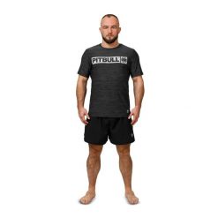 Koszulka męska Pitbull Hilltop Casual Sport. Czarne t-shirty sportowe męskie PITBULL, m, bez wzorów, casualowe, bez ramiączek. Za 79.99 zł.
