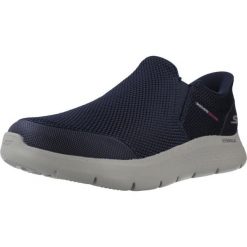Buty SKECHERS GO WALK FLEX Niebieski. Niebieskie buty trekkingowe męskie Skechers, bez wzorów, z tkaniny, bez zapięcia, trekkingowe, skechers sport. Za 385.99 zł.