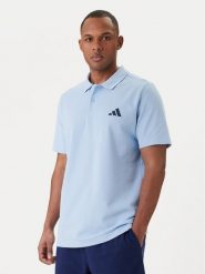 Adidas Polo Small Logo Pique KS5530 Błękitny Regular Fit. Niebieskie koszulki polo męskie ADIDAS, m, bez wzorów, z bawełny, bez kołnierzyka, bez ramiączek. Za 129.99 zł.