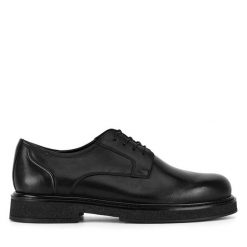 Półbuty Badura. Czarne eleganckie półbuty męskie Badura, wizytowe, bez obcasa, bez zapięcia. Za 299.99 zł.