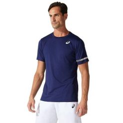 Koszulka sportowa męska Asics Court SS Tee. T-shirty sportowe męskie Asics, m, bez wzorów, sportowe, bez ramiączek. Za 165.00 zł.