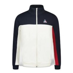 Kurtka z dresu Le Coq Sportif Tri SP N°1. Białe kurtki męskie le coq sportif, m, bez wzorów, z dresówki, eleganckie, bez ramiączek, bez kaptura. Za 425.55 zł.