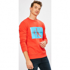 Calvin Klein Jeans - Bluza. Szare bluzy nierozpinane męskie Calvin Klein Jeans, z nadrukiem, z bawełny. W wyprzedaży za 319.90 zł.