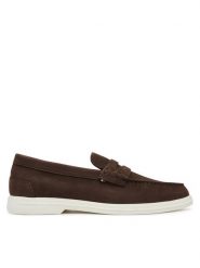 Tommy Hilfiger Mokasyny Nubuck P Loafer FM0FM05350 Brązowy. Brązowe mokasyny męskie Tommy Hilfiger, z nubiku, bez zapięcia. Za 649.99 zł.