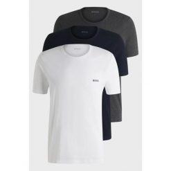 Zestaw koszulek z krótkim rękawem BOSS Tshirt RN 3-pack. T-shirty sportowe męskie Hugo Boss, bez wzorów, sportowe, bez ramiączek. Za 199.00 zł.
