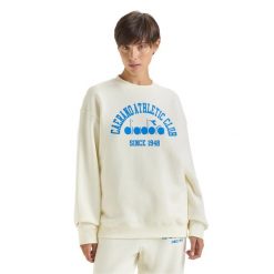 Bluza DIADORA SWEATSHIRT CREW 1948 ATHL. CLUB. Białe bluzy nierozpinane męskie Diadora, m, bez wzorów, bez ramiączek, bez kaptura. Za 149.99 zł.