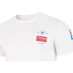 T-shirt męski TSM220 - biały. T-shirty męskie marki 4f. Za 59.99 zł.