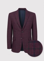 PAKO LORENTE – Bordowa marynarka casualowa w kratkę. Czerwone marynarki męskie Pako Lorente, m, bez wzorów. Za 329.99 zł.